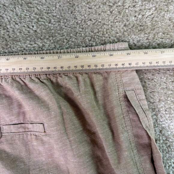 No Boundaries Elastic Waist Linen Shorts Men's Size 3XL 48-50 Tan Stretch E718 - Picture 6 of 8